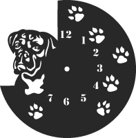 Dog wall clock - DXF SVG CDR Cut File, ready to cut for laser Router plasma